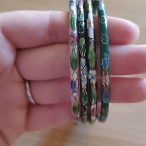 Vintage and Authentic Cloisonne bracelets bundle